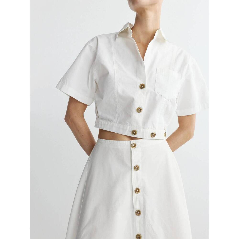 NEW DL1961 - WOMEN'S myla top in white poplin